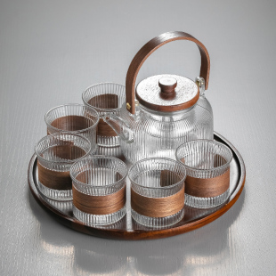 防烫隔热玻璃茶杯家用耐热喝茶杯功夫茶杯套装品茗杯茶道杯小茶杯