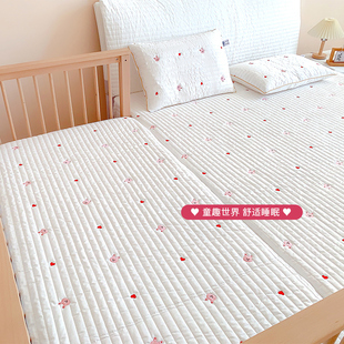 婴儿床笠a类宝宝床单加绒秋冬季床上用品儿童拼接床垫套罩