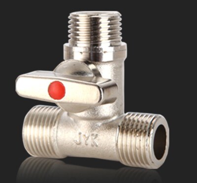 1pcs 1/2'' BSP Male Tee Type Brass Plated Electroplated Bal