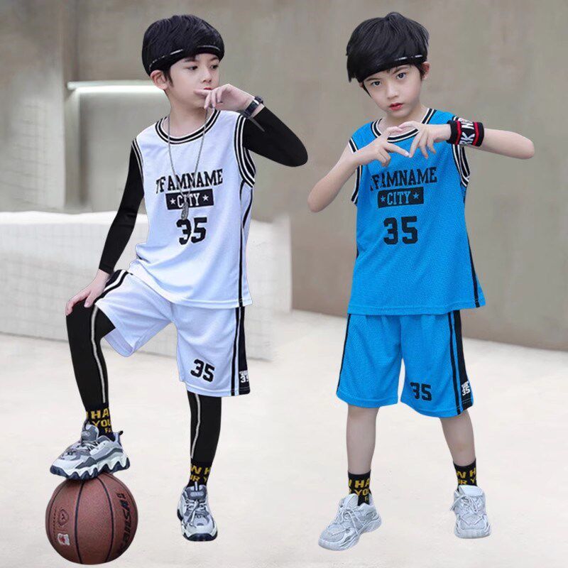男童篮球服套装夏季儿童背心男孩运动服青少年男生速干训练服比赛