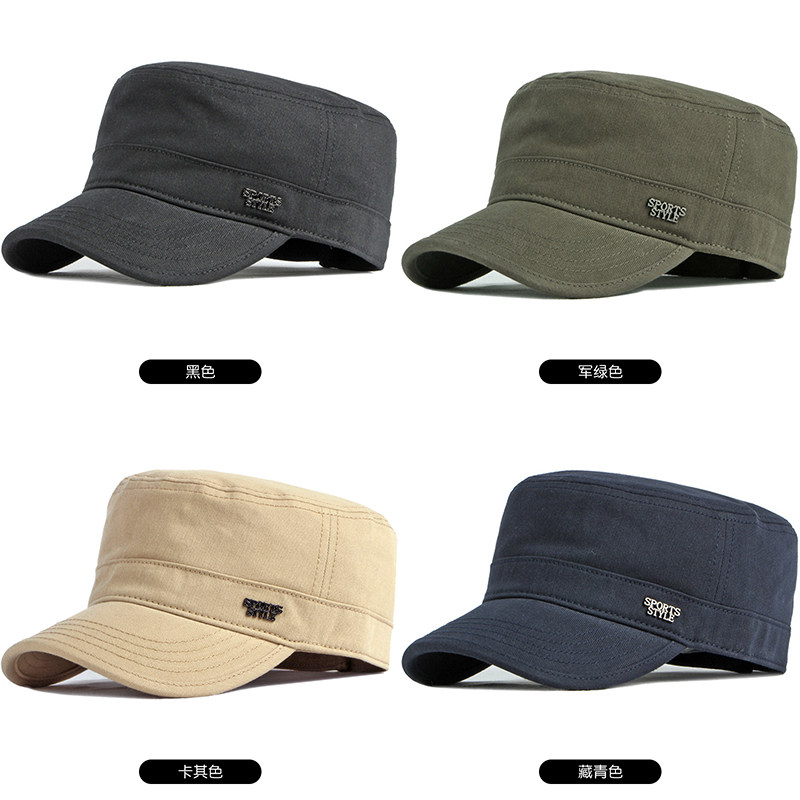 短帽檐男帽短詹鸭舌帽男春季旅游后封口全封闭男帽子中年男士平顶