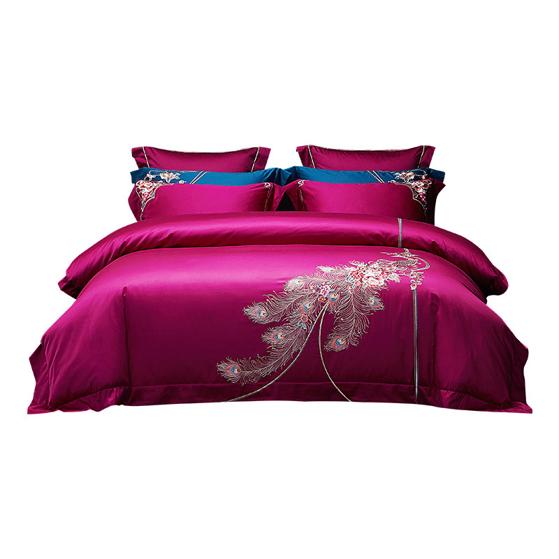 新中式床上用品结婚四件套高档全棉纯棉被套中国风新婚庆床上用品,床上用品,婚庆床品套件,淘宝优惠券,粉丝福利购,淘宝优惠卷