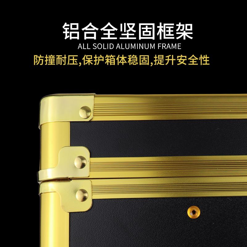 工厂销理发师剪刀推子收纳盒美发工具箱I发型师专用大容量铝合金
