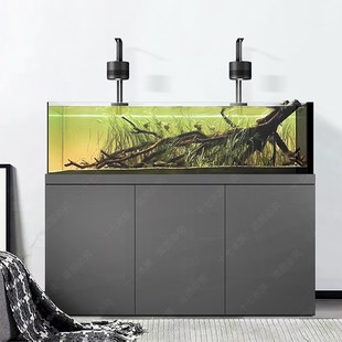 定制极窄溢流溪流缸兰寿泰狮草缸三湖超白玻璃南美鱼缸水族箱