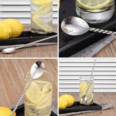 推荐1PC Stainless Steel Cocktail Stirrer Bar Stirring Spoon