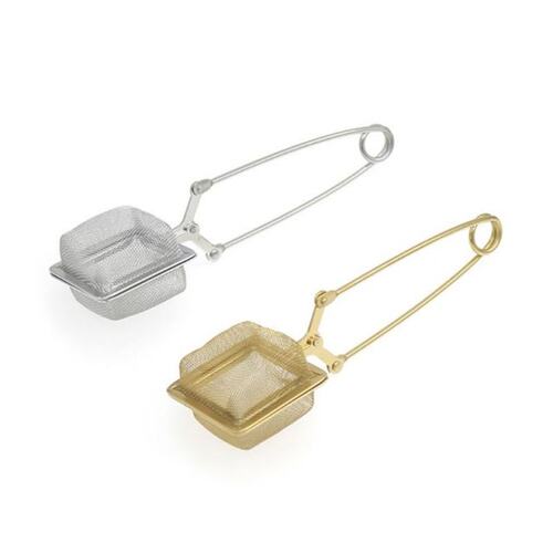 现货Square Shape Tea Strainer with HaHndle Mesh Infuser Loos