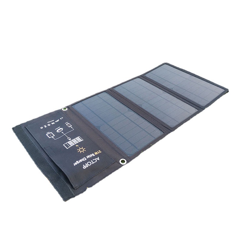 推荐Outdoor Portable Folding USB Solar panel power bank Char-封面