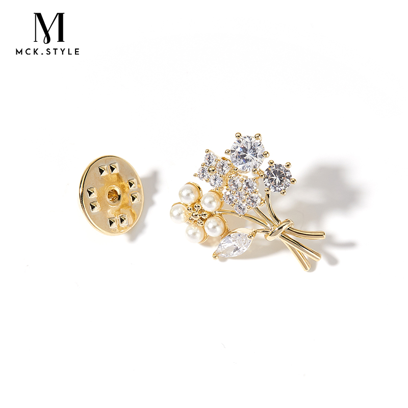 花朵防走光扣领针女高档胸针2x021年新款潮胸花气质毛衣配饰领扣