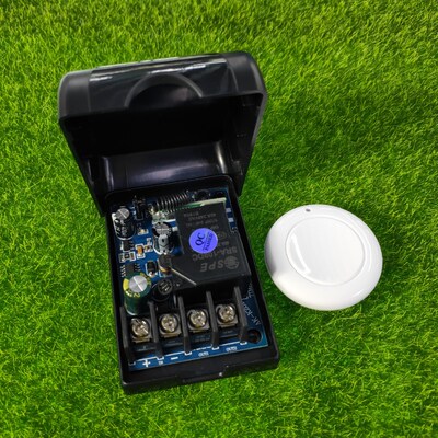 DC直流12V-48V单路宽电压车灯喇叭 灯具开关+白色圆型随意贴现货