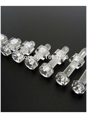 50set Acrylic Clear Plastic Nylon M3 Round Phillips Head Scr