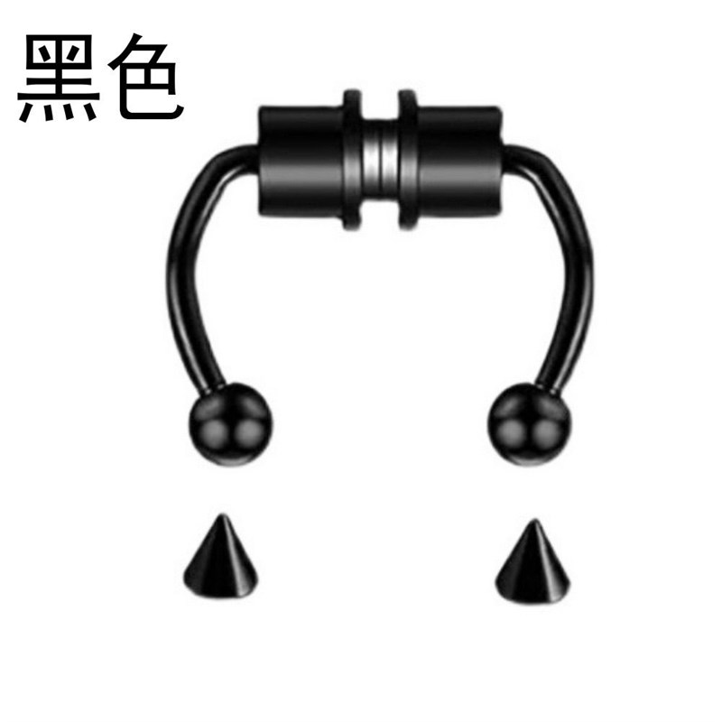 小众高货鼻钉贴假舌钉磁吸鼻钉无洞钻贴吸铁石工具磁铁假唇钉免打