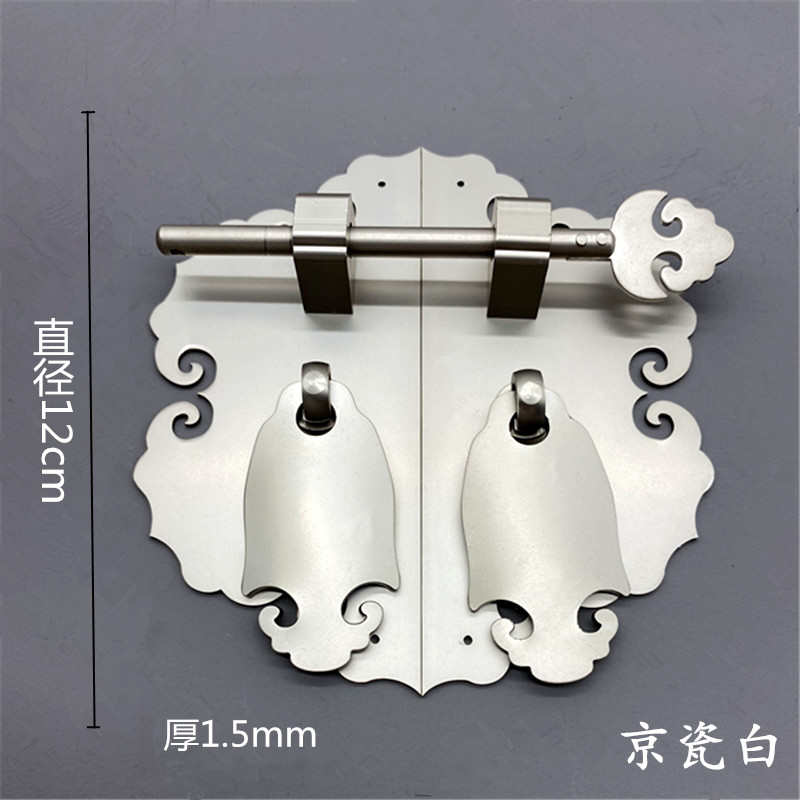 铜顶拉手柜门镀镍衣柜把配件橱加厚仿古中式柜门铜箱红木家具新