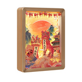 创意礼物公司企业年会礼品虎年大吉桌面摆件床头小夜灯立体纸雕灯