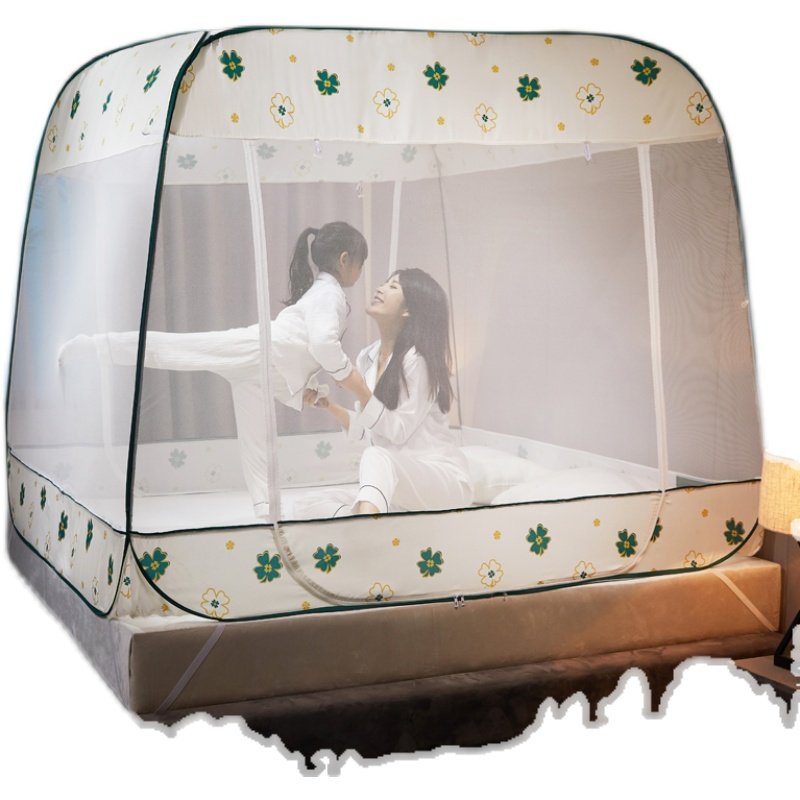 免安装蒙古包蚊帐回字底1.8m床家用1.5m防摔儿童1.2可折叠2米加高