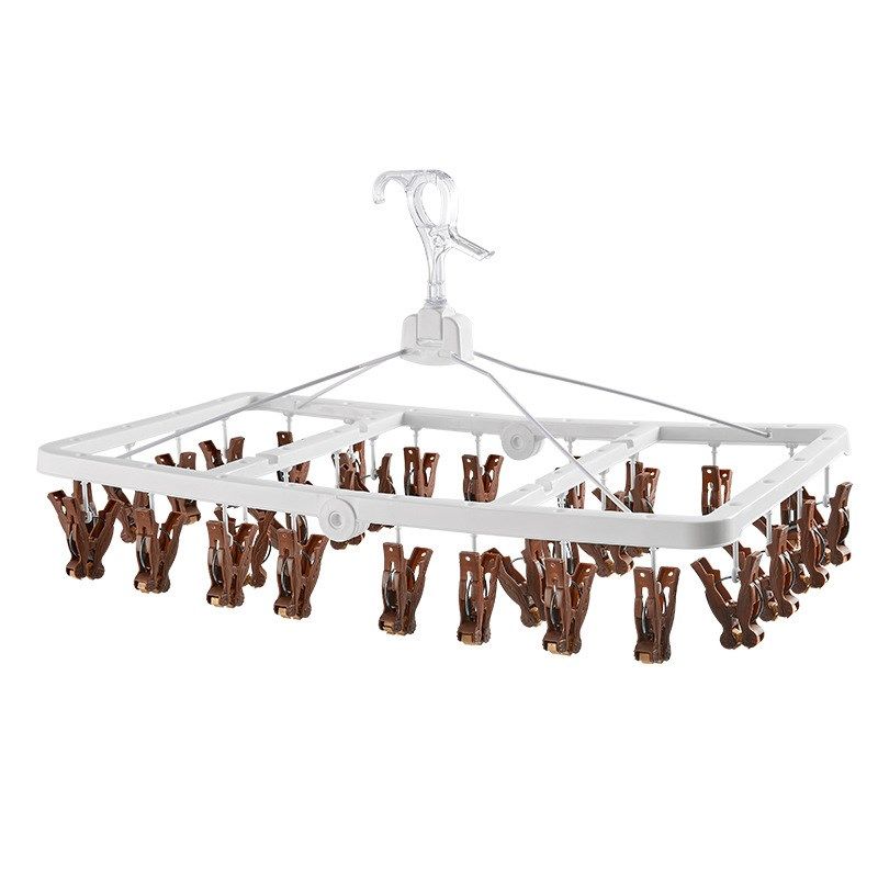 塑料袜子晾衣架 晒袜子32夹秒收袜子夹 防风可折叠袜子晾晒架,收纳整理,袜子架,淘宝优惠券,粉丝福利购,淘宝优惠卷