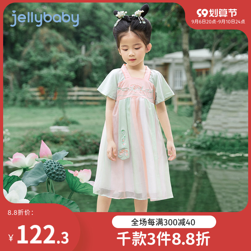 女童唐装夏款202n2小宝宝夏装古装裙子女孩连衣裙夏儿童汉服女夏