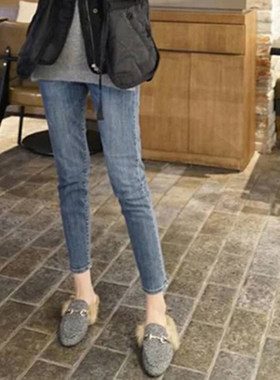 修身大码牛仔裤女2023t夏季新款女裤子高腰显瘦胖mm黑色小脚潮