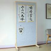 毛毡板磁吸软木板照片墙可移动磁性书法国画素描毛笔字教学墙贴板