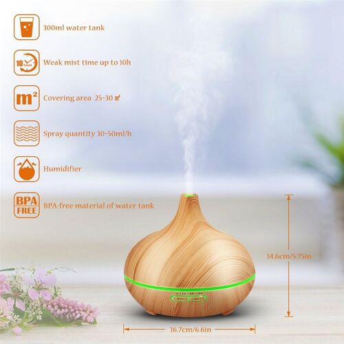 HIMIST 300ml Air Humidifier Essential Oil Diffuser Color Ar