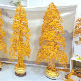 1.9米落地大摆件手工铜丝发财树招财树铝线手工艺品开业乔迁礼品