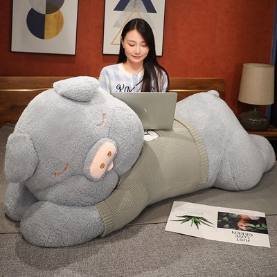 小猪毛绒玩具睡觉抱枕可爱布娃娃趴趴猪公仔超大玩偶大号抱枕女生