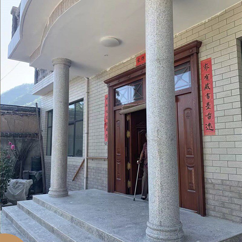 直销大理石e圆柱空心包皮天然石材罗马柱水泥柱包边三拼别墅门口