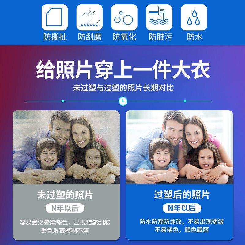 现货得塑力封机办公家用a4压膜机B相片过胶机迷你照片过塑机3寸5