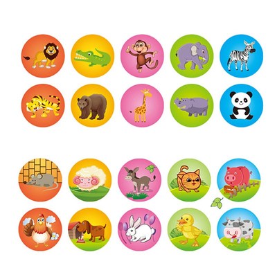 10Pcs Cartoon Rubber Stamp Children's Scrapbook Cute Panda D