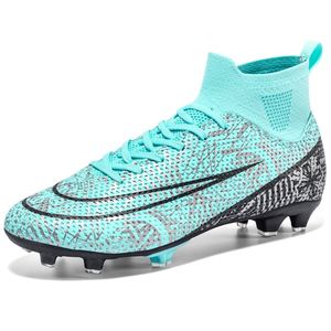 跨境高帮足球鞋男女soccer xshoes专业长钉球鞋碎钉足球训练鞋