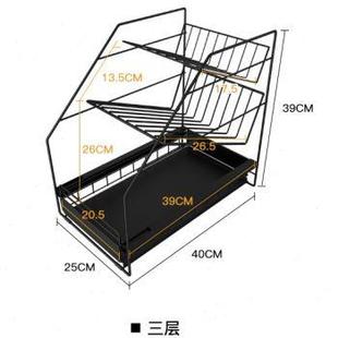 高档化妆室洗漱台置物架浴室台用纳多功能家Q落地收厨房下水槽