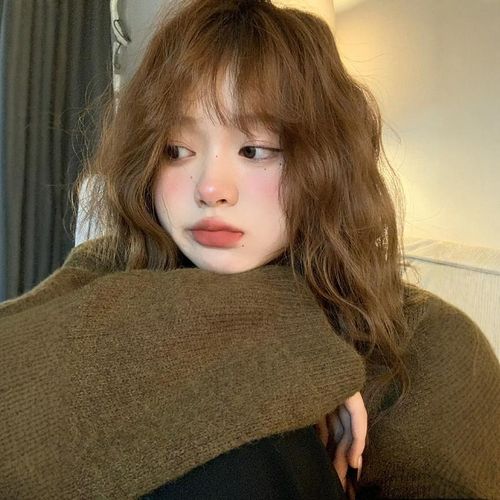 假发女长发自然日常少女感法式港风羊毛卷时尚甜美可爱圆脸全头套