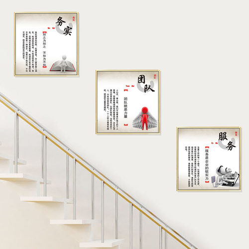公司企业文化装饰画办公室挂画楼梯间走廊过现代简约励志墙壁画