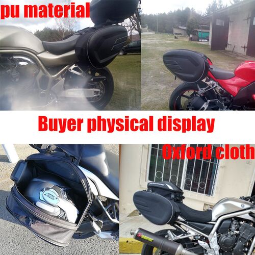 2PCS Universal fit Motorcycle Pannier Bags Luggage Saddle Ba