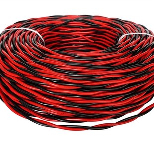0.3 热卖 国标对绞电线RVS2 双绞电线2 纯铜 红黑线100米