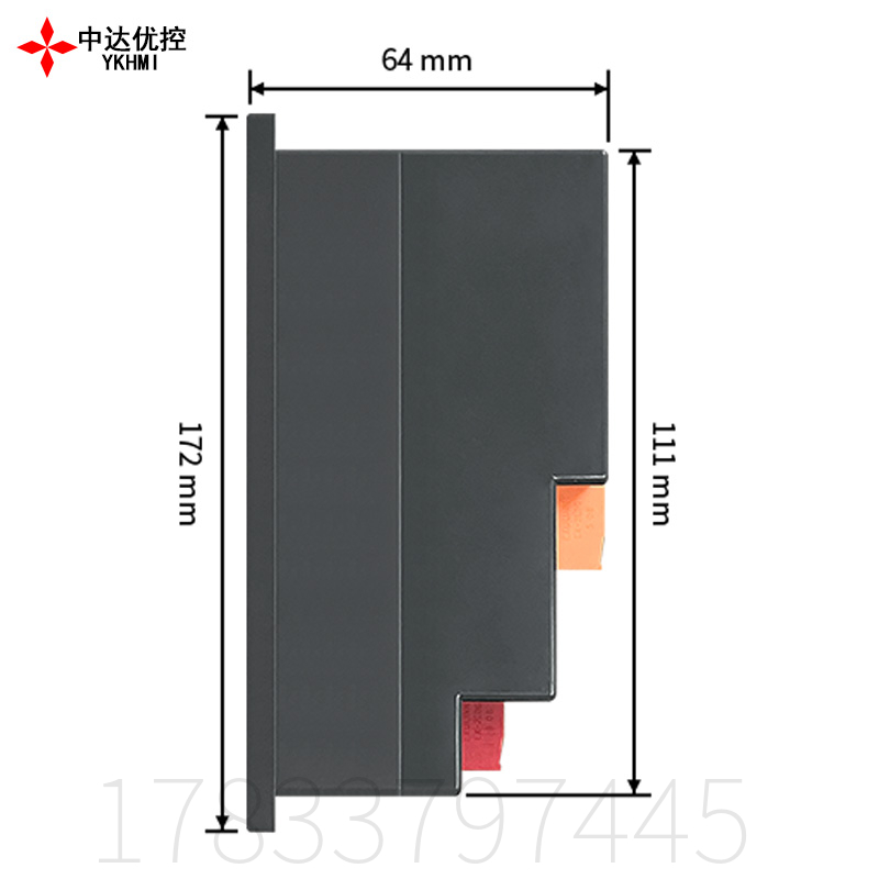 中达优控高亮fLED数码管键色文本控LC工P一体机带按单高速