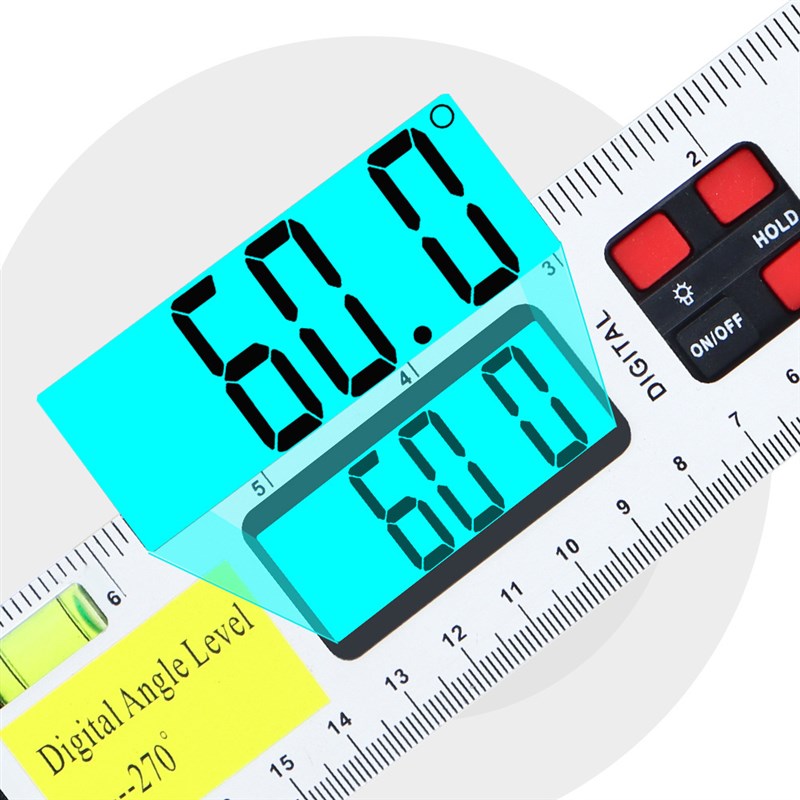 高精度铝合金游50mm量程LCD液A晶数显0-270°数字角度卡尺2标卡尺