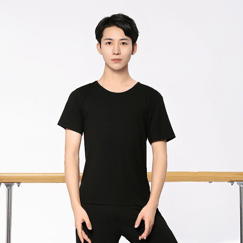 小众高货男士舞蹈服艺考练功服套装宽松学生形体上衣裤子现代舞服