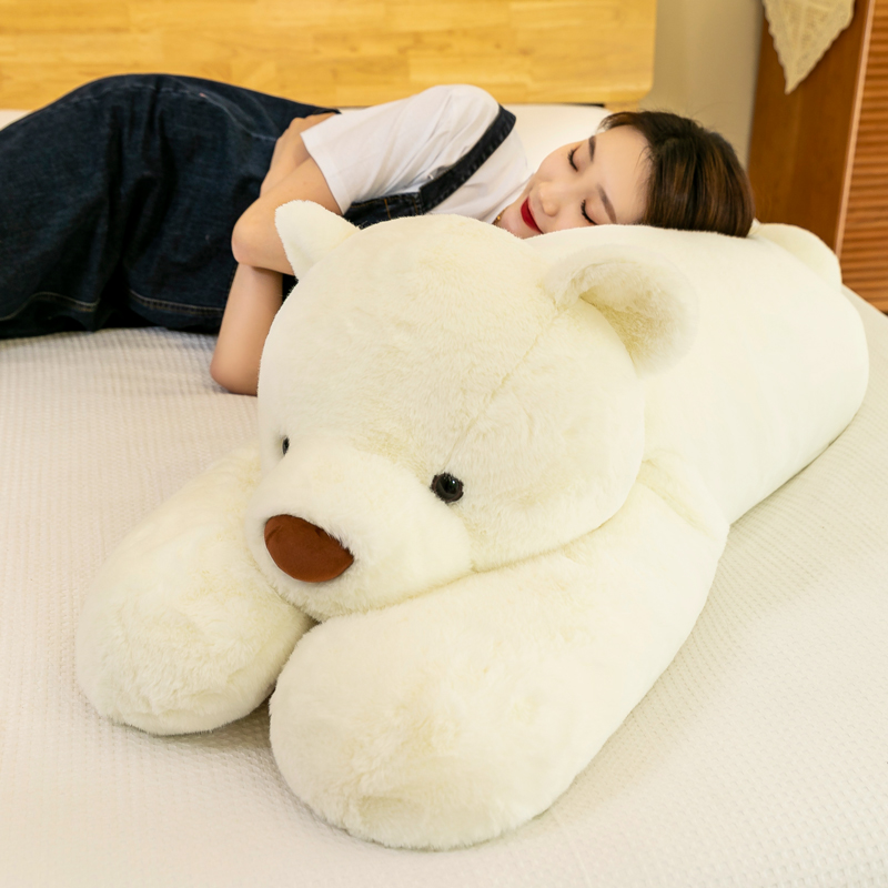趴趴白色北极小熊抱枕女生睡觉超软毛绒玩K具熊布娃娃超萌玩偶大