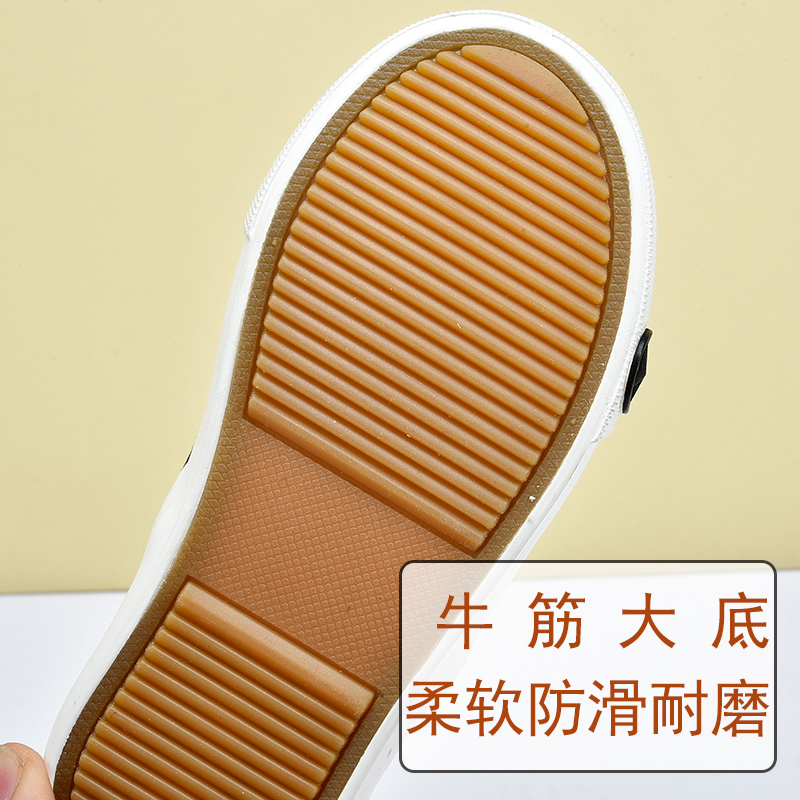 儿童帆布鞋男卡通女童布鞋男童板鞋B2022新款宝宝童鞋幼儿园小白