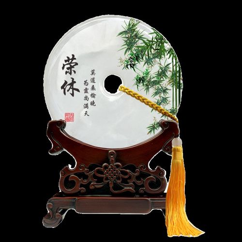 荣休纪念礼品送长辈领导老师同事的礼物创意礼品天然玉平安扣摆件