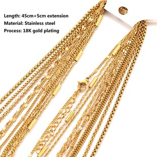 Gold DIY Lober Clasp Adjuable 推荐 Necklace Chain lace