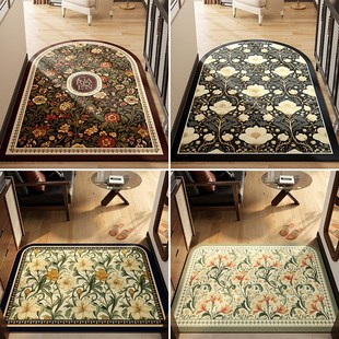 皮革入户门地垫进门门口脚垫美式2024新款室内玄关门垫可裁剪地毯