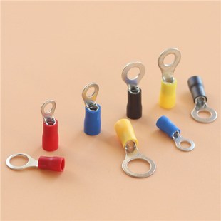 O型环形RV2 4圆形预绝缘端L子 6铜线 3.2冷压接线端子RV2 RV1.25