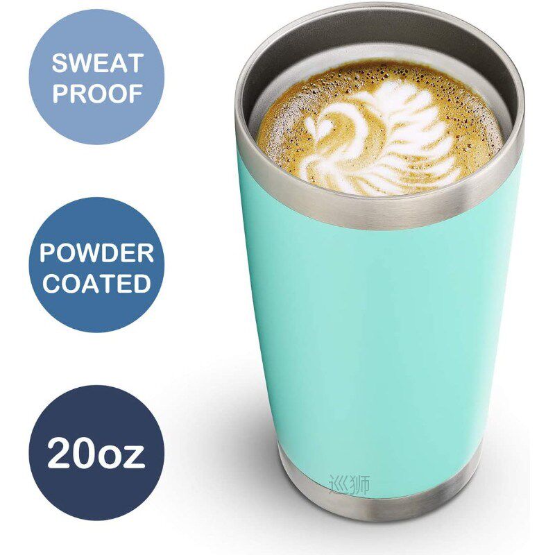 20oz Thermal Beer Mug Cups Stainless Steel Coffee Thermos Wa