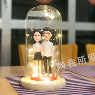 软陶人偶定制捏泥人真人公仔蜡像玩偶泥塑像照片diy生日结婚礼物