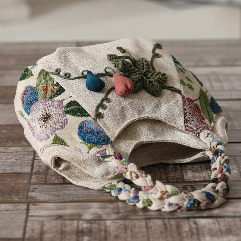 民族风手工编织帆布包多隔层手提包休闲风多夹层手拎袋拉链女布包,箱包皮具/热销女包/男包,通用款女包,淘宝优惠券,粉丝福利购,淘宝优惠卷