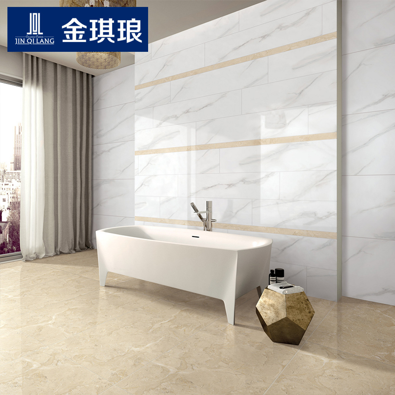 大板瓷砖600x120q0客厅地砖通体大理石鱼肚白墙砖简约电视背景墙