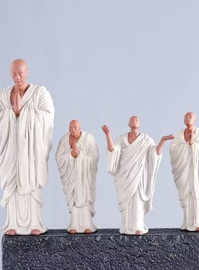 海鲜姿造创意装饰品陶瓷和尚小摆件禅意日式摆盘三文鱼刺身装饰品