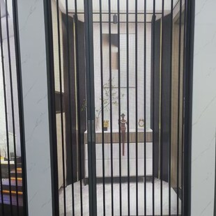 网红纱网铝合金门窗 精钢网防蚊门帘磁性推拉门 家用缕空冲孔透气
