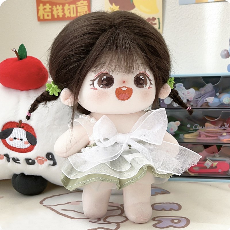20cm棉花娃娃娃衣少女玩偶女娃用衣服毛绒公仔套装小裙子爬爬服